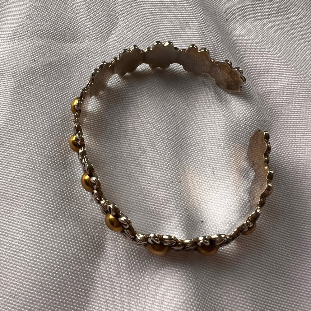 Sunshine Gold Silver 925 Solid Sterling Cuff Brac… - image 3